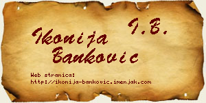 Ikonija Banković vizit kartica